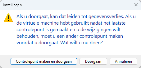 De waarschuwing over controlepunten bij het toepassen